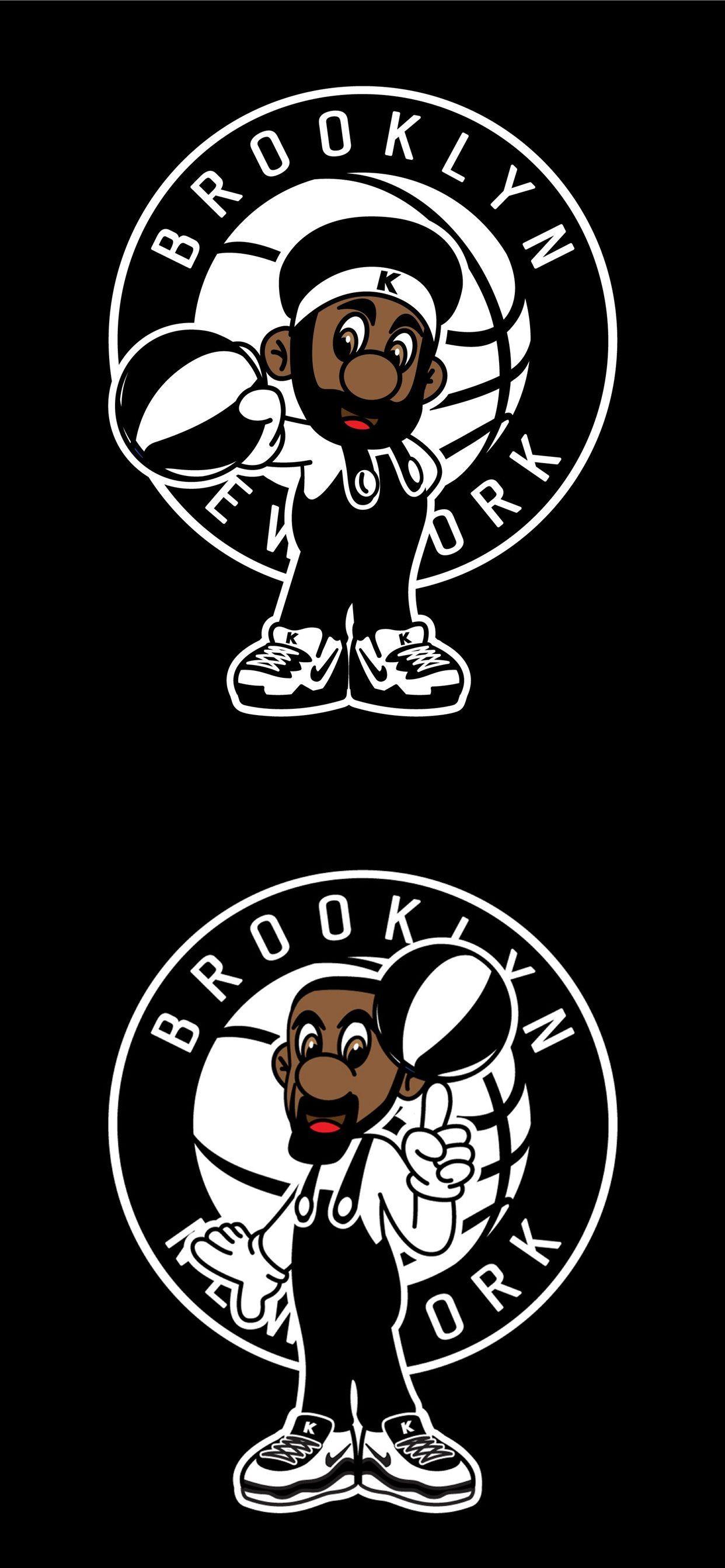 1242x2688 Kevin Durant Kyrie Irving Brooklyn Nets Super Mari. iPhone 11 Wallpaper Free Download
