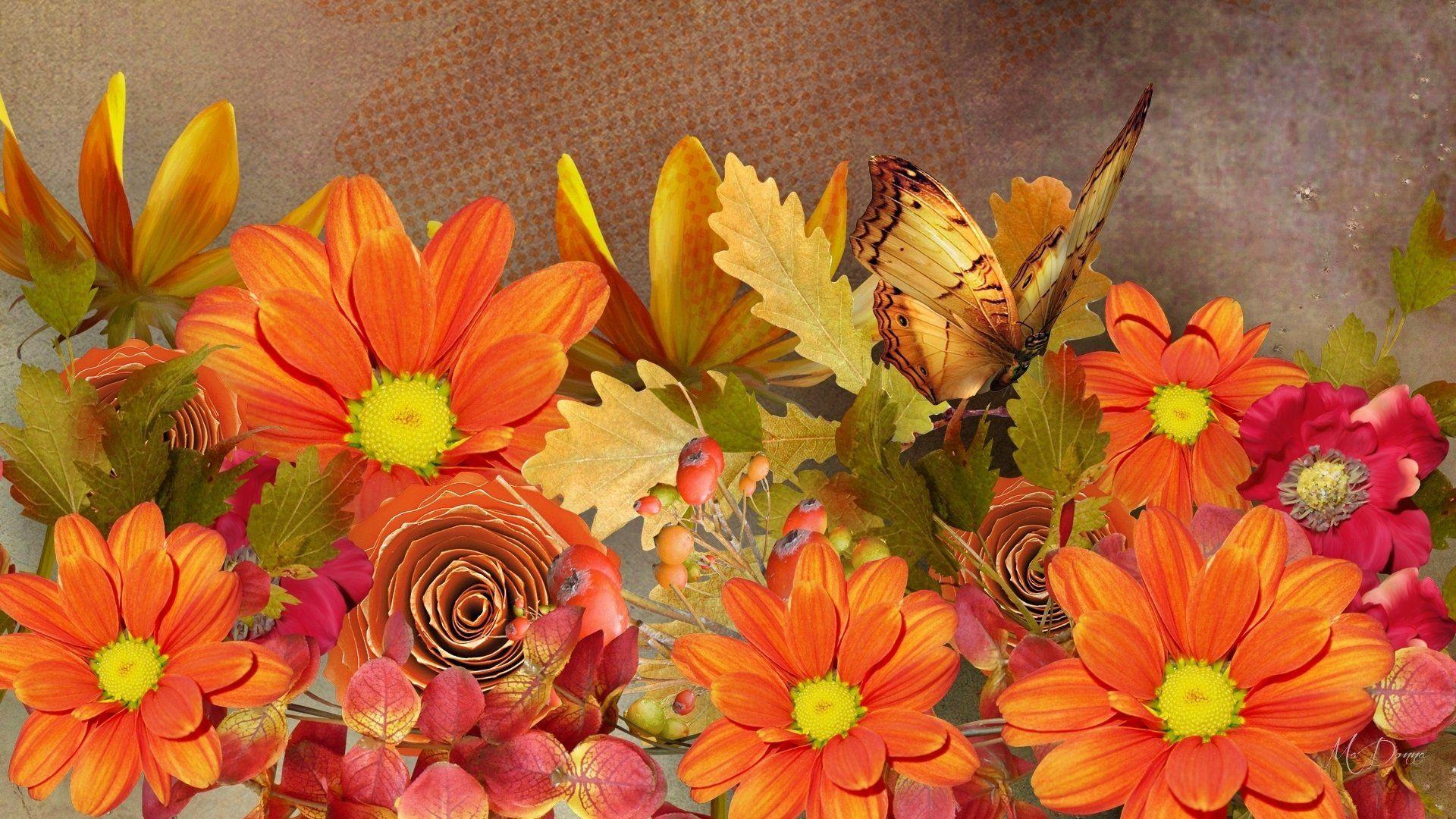 1920x1080 Autumn Flowers Wallpaper