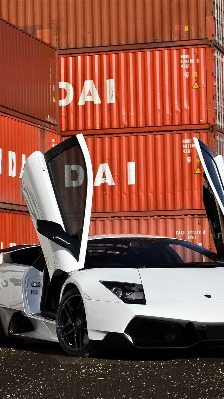750x1334 Wallpaper Lamborghini Murcielago SV white supercar 2560x1600 HD Picture, Image