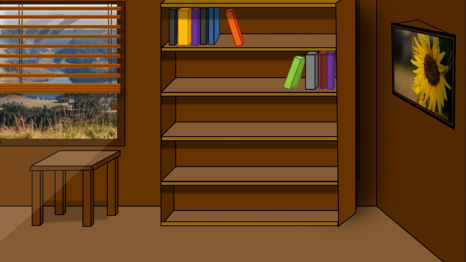 1536x864 Empty Bookshelf Wallpaper