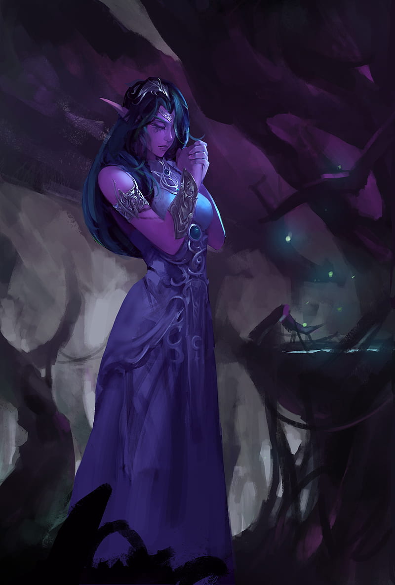 800x1184 Fantasy art, elves, magic, Night Elves, World of Warcraft: Cataclysm, World of Warcraft, HD phone wallpaper