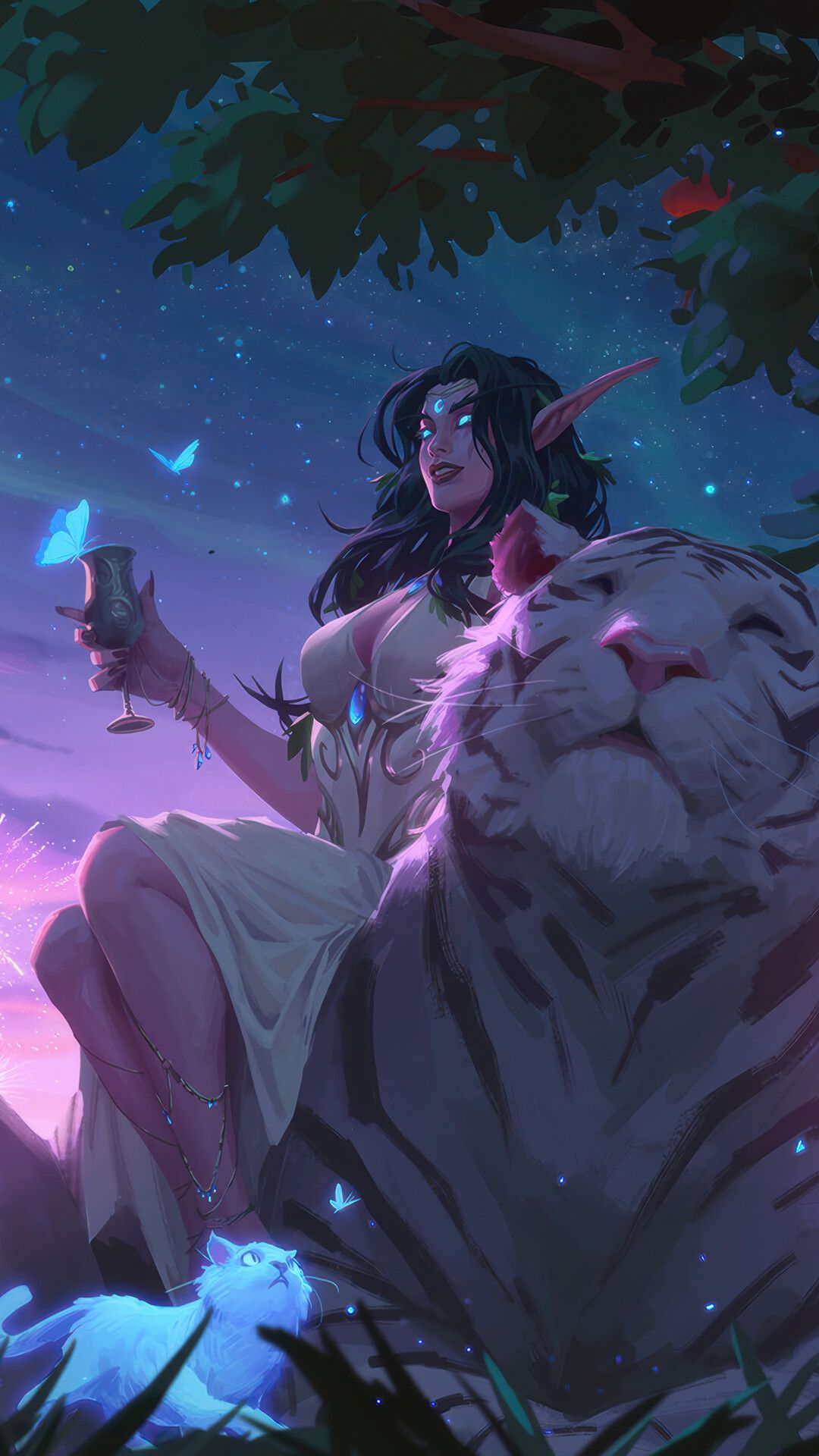 1080x1920 World of Warcraft Tyrande Whisperwind 4K Wallpaper iPhone HD Phone b