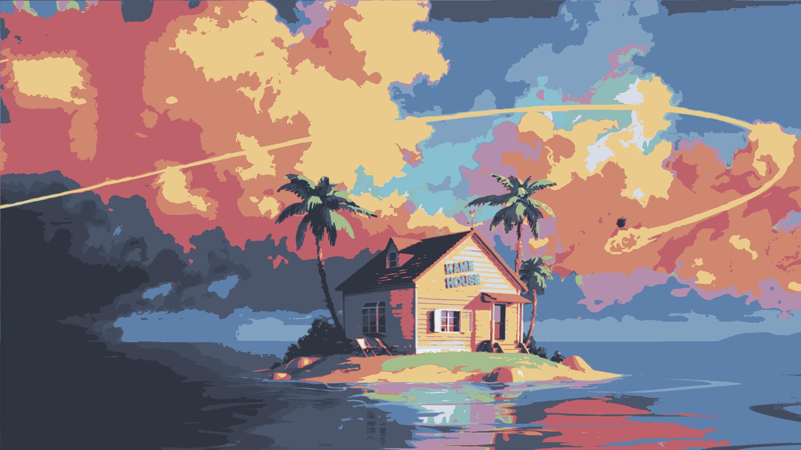 2560x1440 DragonBall About To Hit Island House By Son Goku [2560x1440] With ImageGoNord