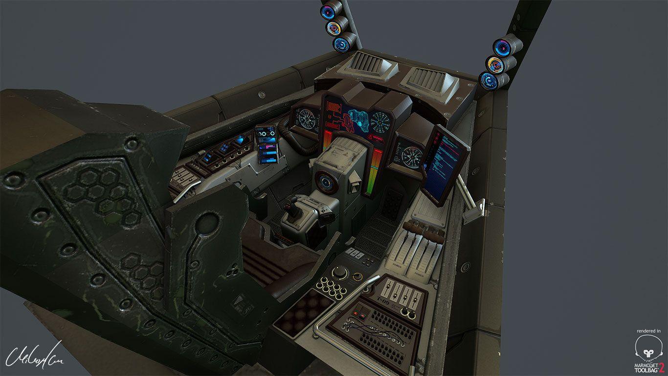 1366x768 Spaceship Cockpit, Veso Mihaylov