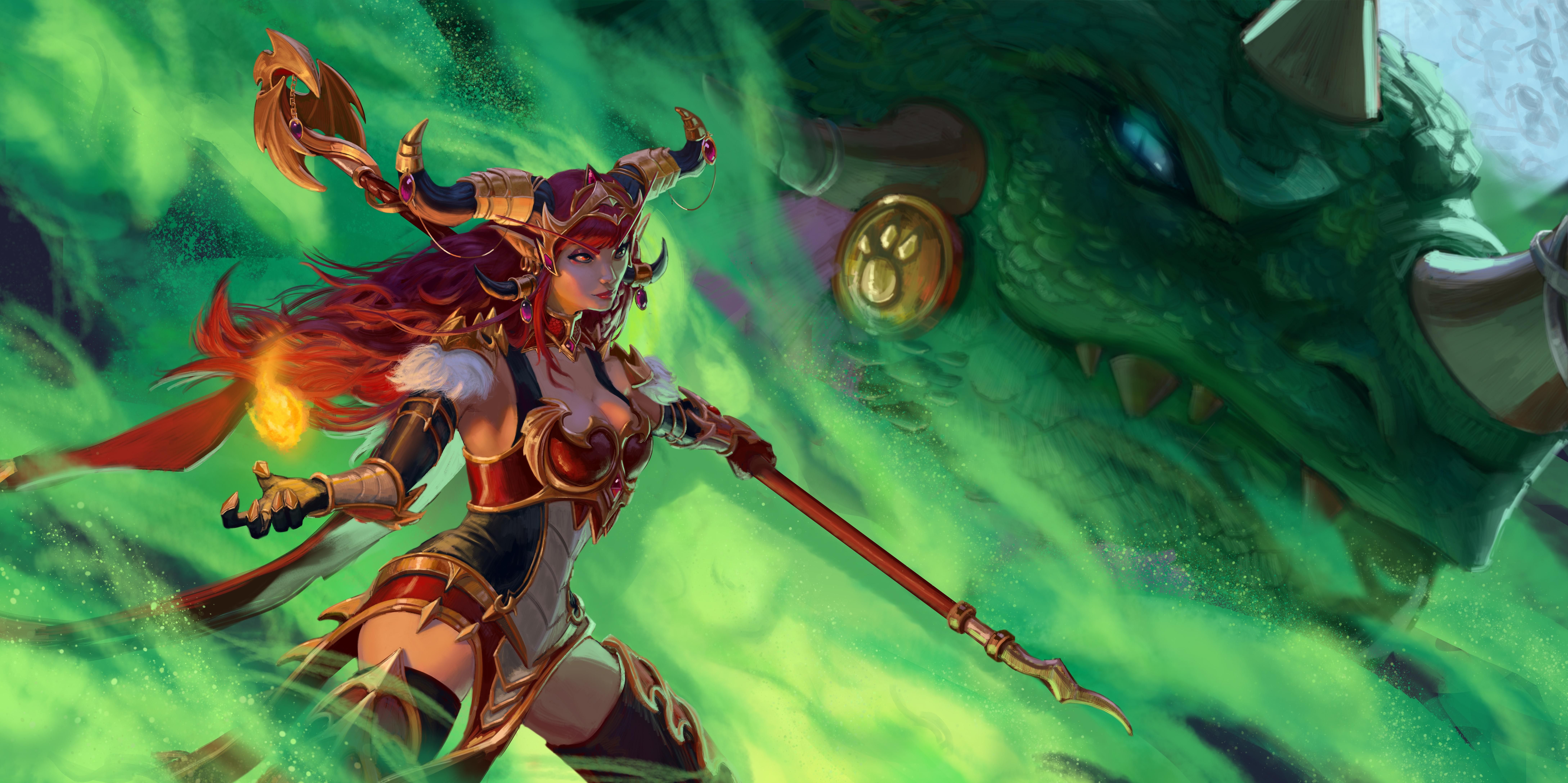 8709x4349 I've painted Alexstrasza and Ysera as a fanart, Hope to work on a card in the future!