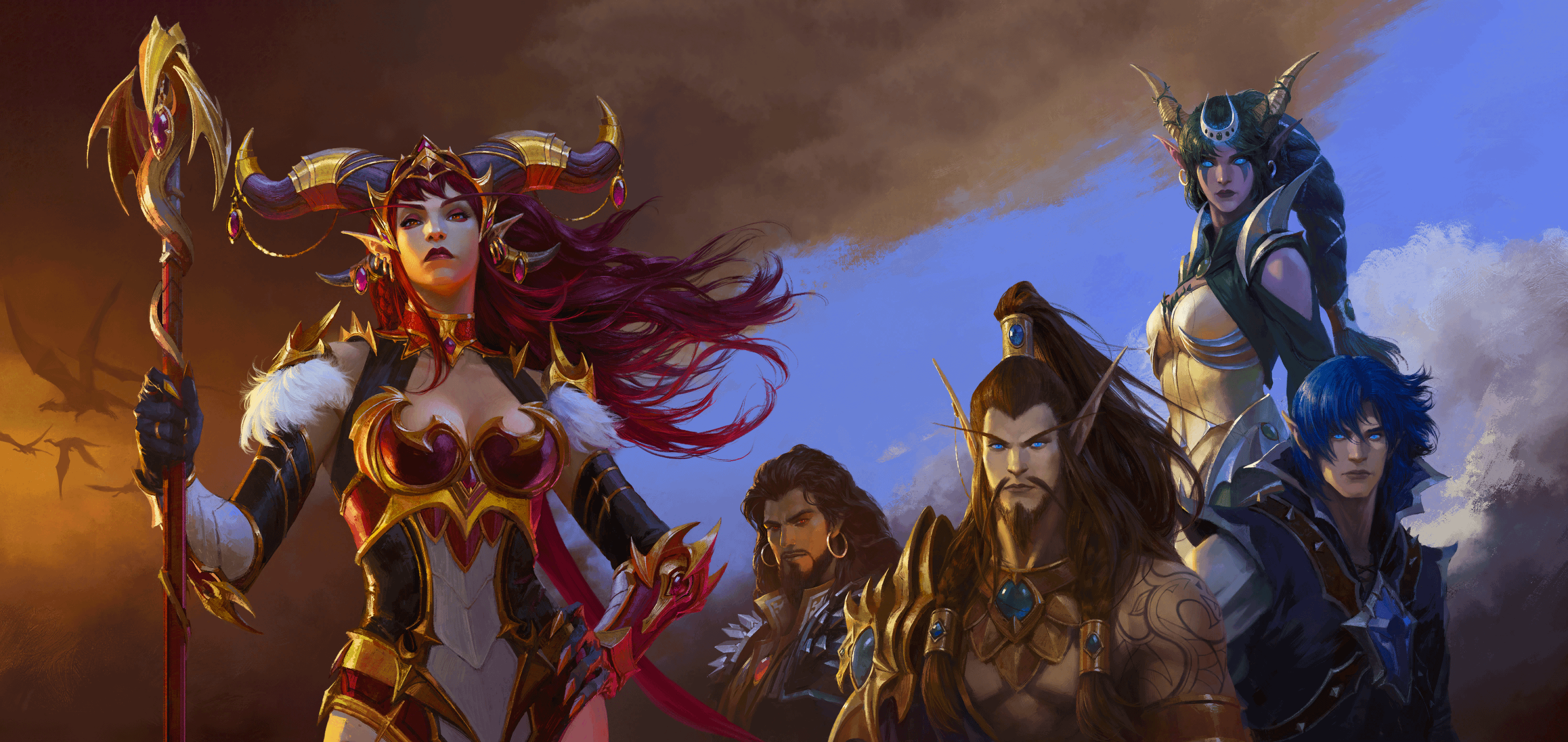 2992x1416 I made a borderless Dragonflight wallpaper out of the loading screen