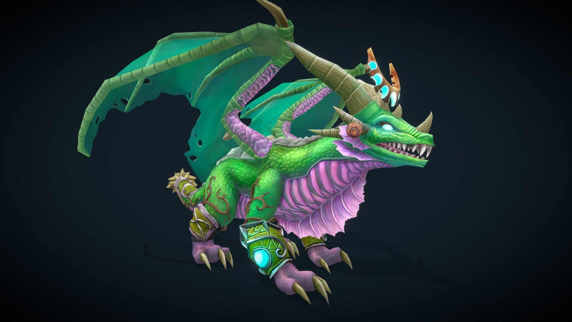 1920x1080 Stylized Creature Art: Recreating Ysera from WoW