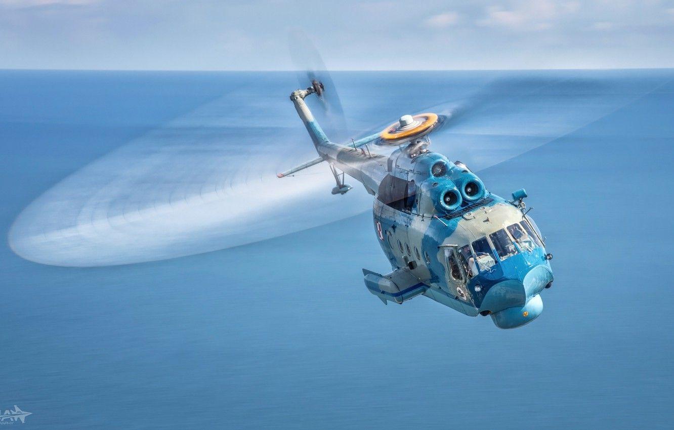 1332x850 Wallpaper Sea, Helicopter, Pilot, Cockpit, Anti Submarine Helicopter, Mi 14ПЛ, HESJA Air Art Photography, Of The Polish Navy Image For Desktop, Section авиация