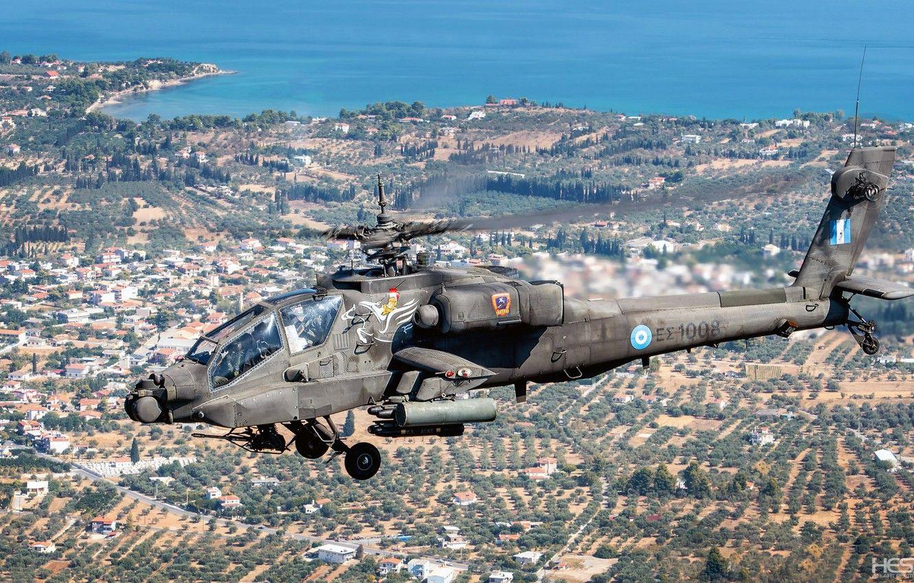 1332x850 Wallpaper Apache, AH 64 Apache, Chassis, Attack Helicopter, Cockpit, HESJA Air Art Photography, Boeing AH 64D Apach, Sun Of Greece, Hellenic Army Image For Desktop, Section авиация