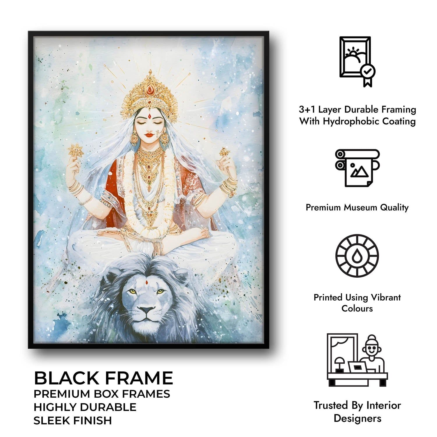 1500x1500 Goddess Durga Himalaya Wall Art