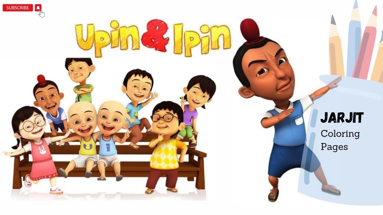 1280x720 JARJIT UPIN IPIN COLORING PAGES