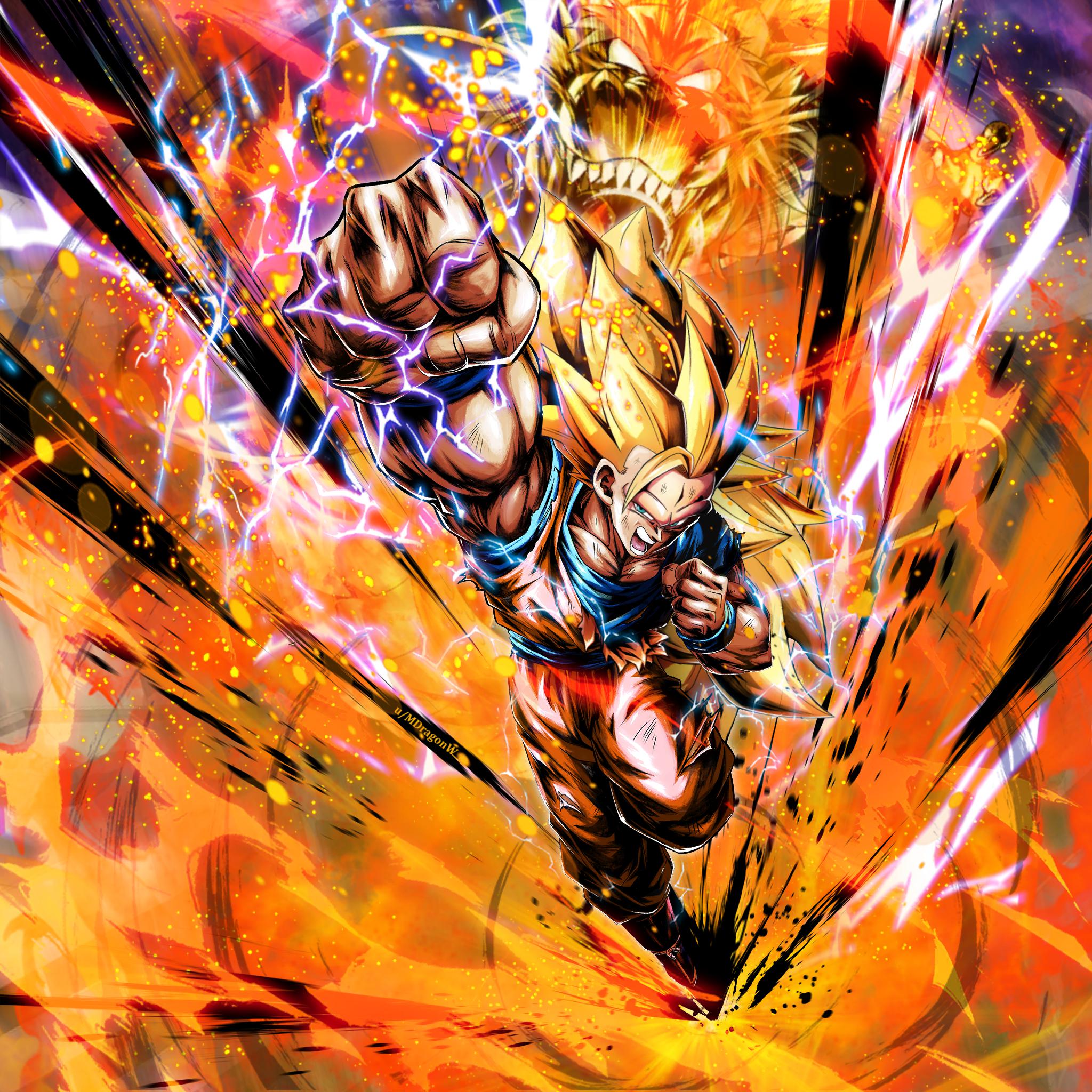 2048x2048 DRAGON FIIIRRRE!! Goku doing the Dragon Fist!