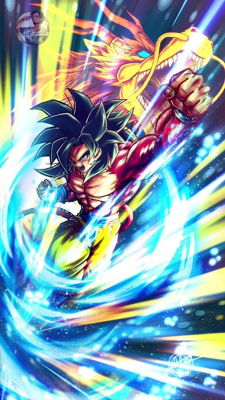 736x1309 Goku Ssj 4 Puño De Dragón Dragon Fist