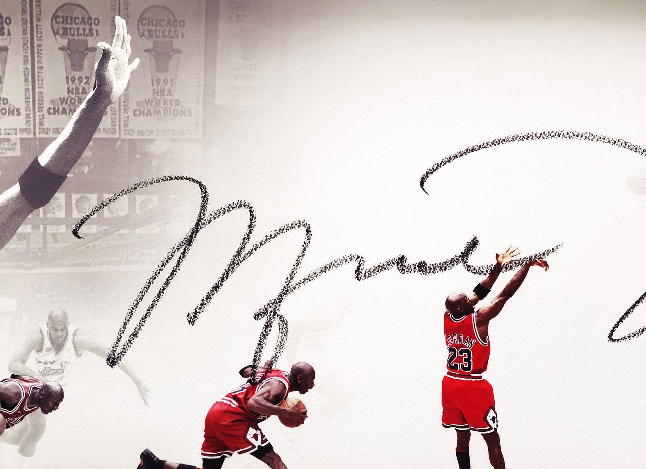1280x931 Michael Jordan Autographed Framed 20x46 The Show Poster Photo Chicago Bulls Last Shot UDA Holo #BAM142269 Creek Sports