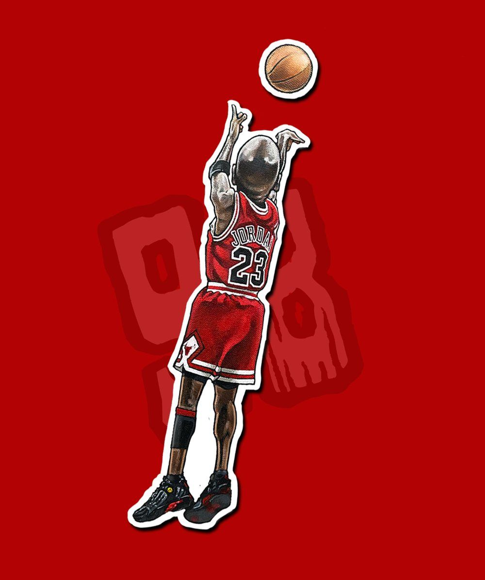 1000x1197 Wallpaper Michael Jordan Shot Paintin' Manning