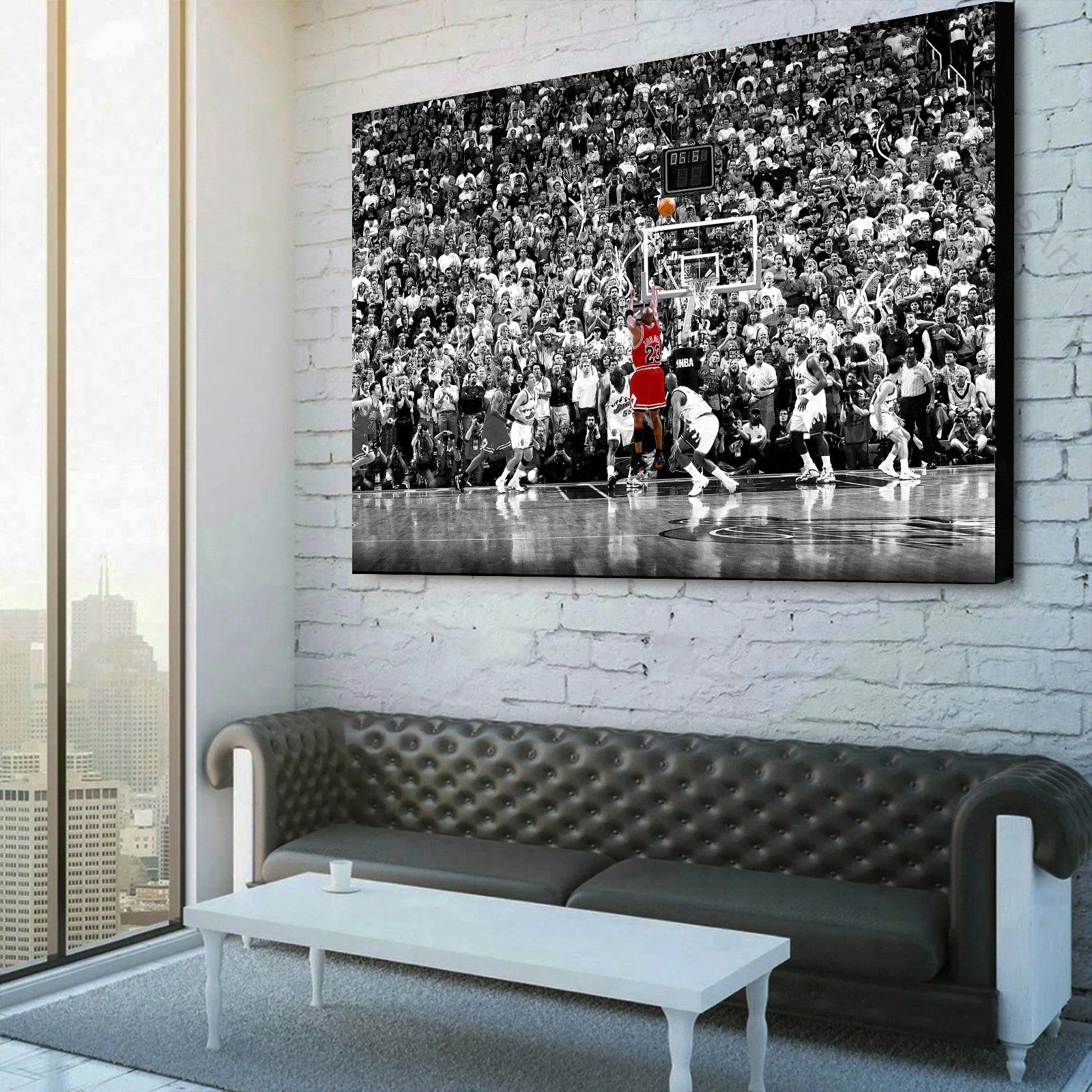 1600x1600 Michael Jordan Last Shot Canvas NBA Finals Decor