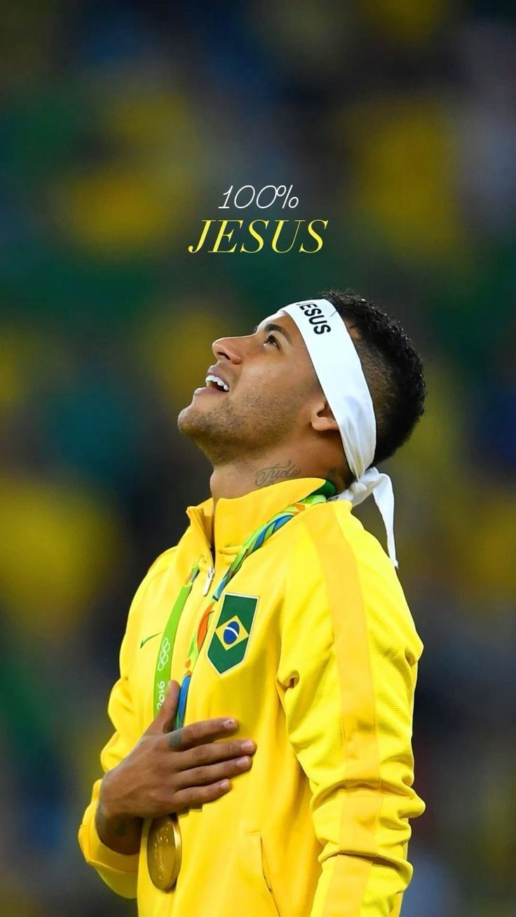 736x1308 wallpaper of Neymar 100 percent Jesus