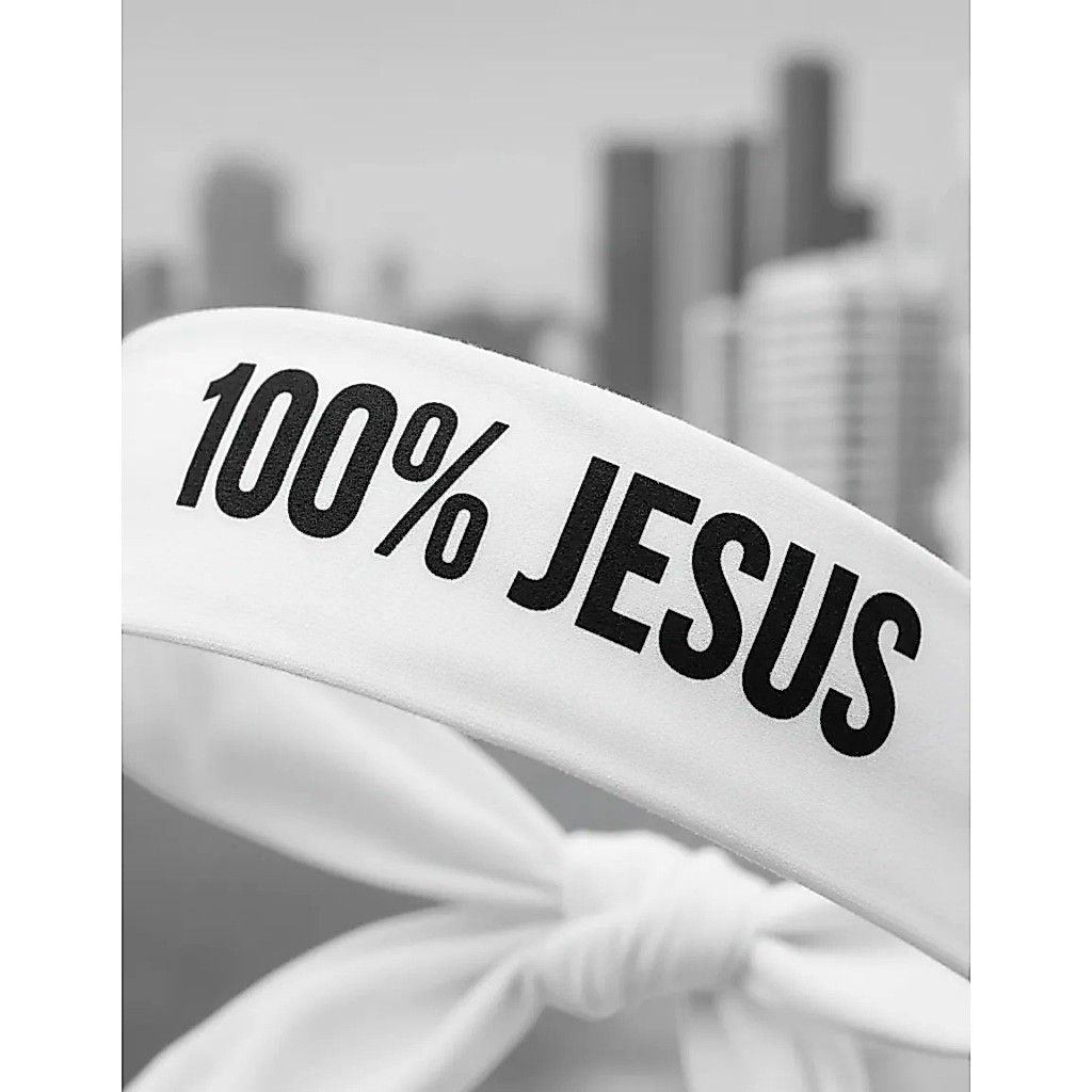 1024x1024 Kit Faixa Cabeça Neymar Jr Bandana Branca 100% Jesus
