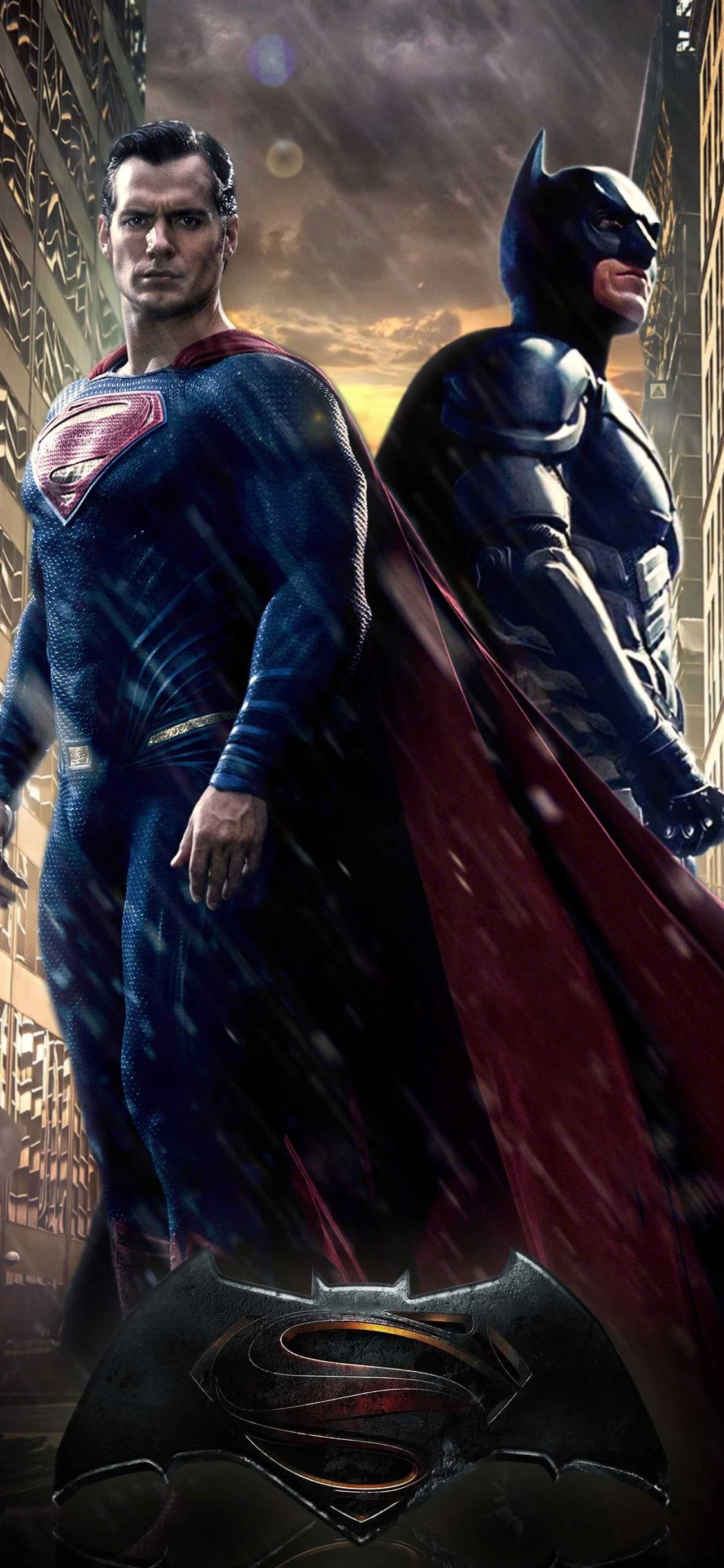 1125x2436 Batman v Superman Wallpaper