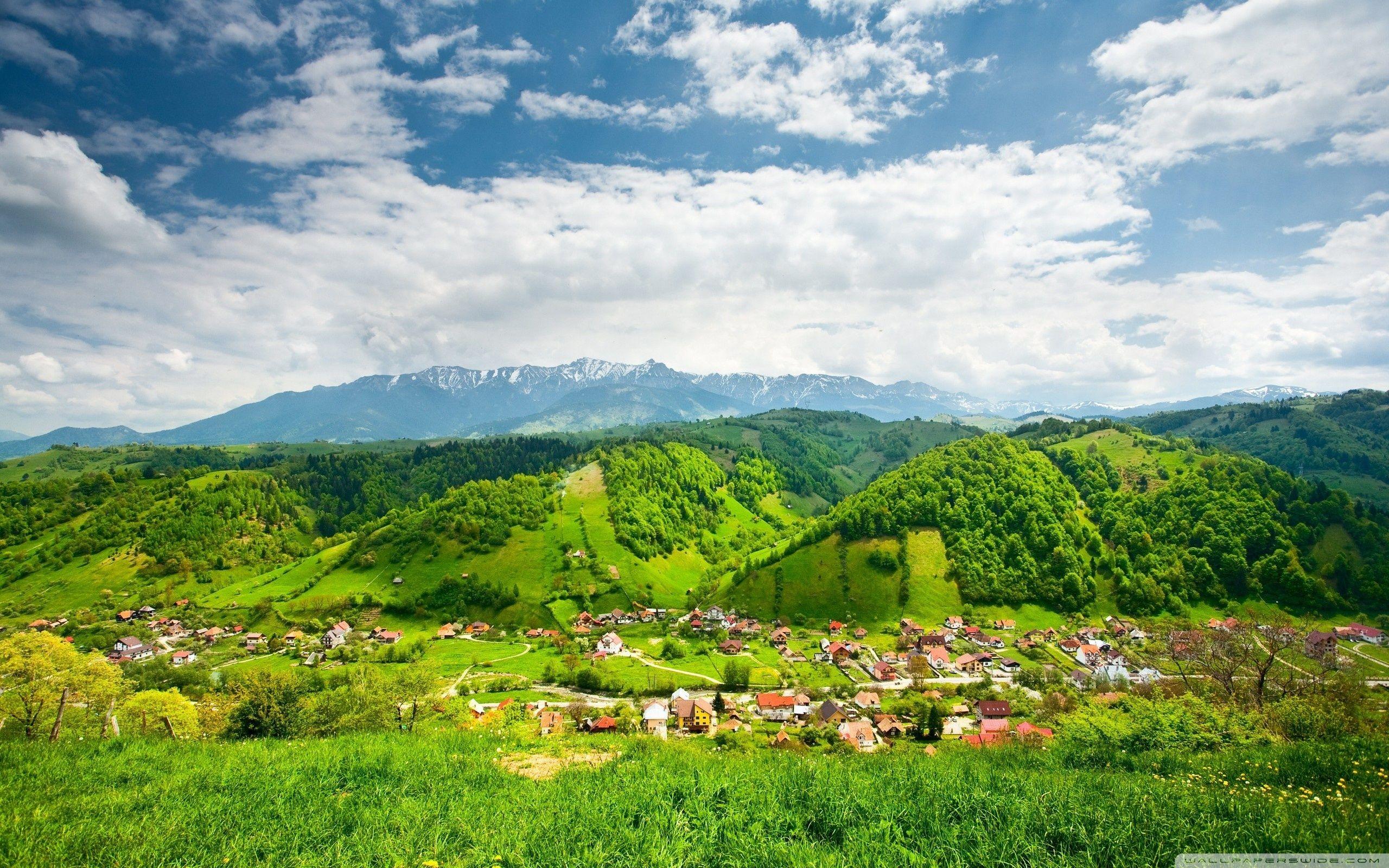 2560x1600 Mountain Village Wallpaper, Xcitefun Mountain Village Picture