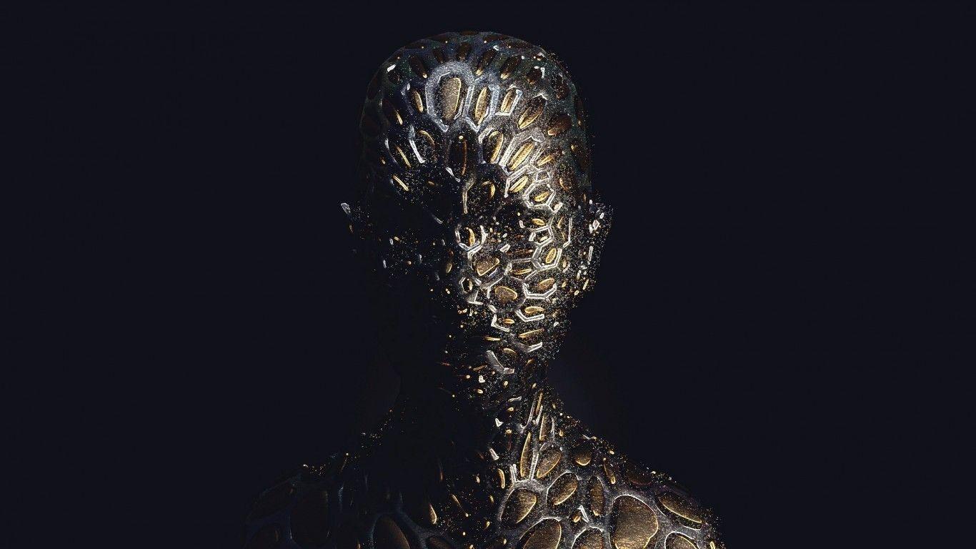 1366x768 Download 1366x768 Head, Artistic, Face Exploration Wallpaper for Laptop, Notebook