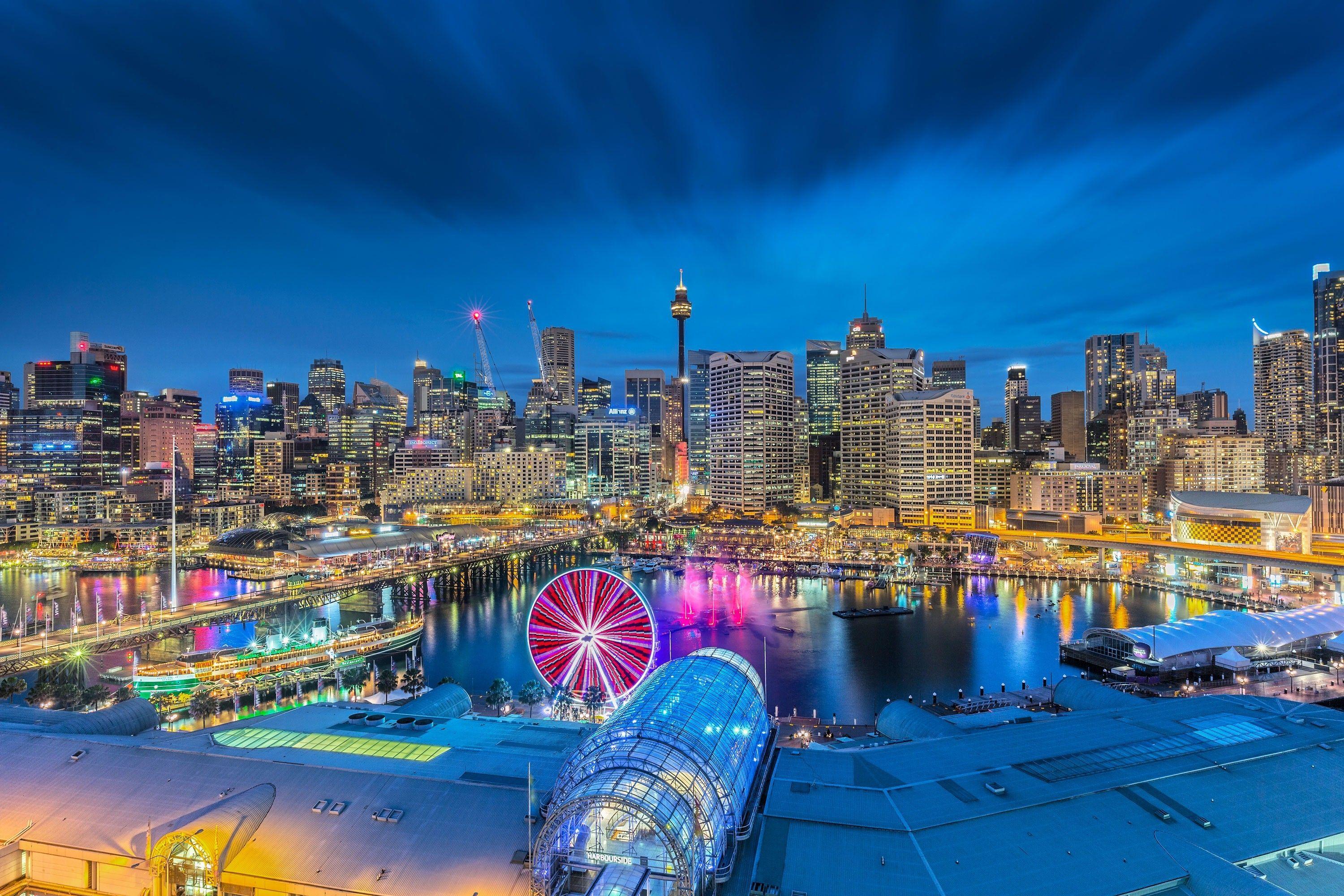 3000x2000 Darling Harbour City of Sydney Australia HD Wallpaper