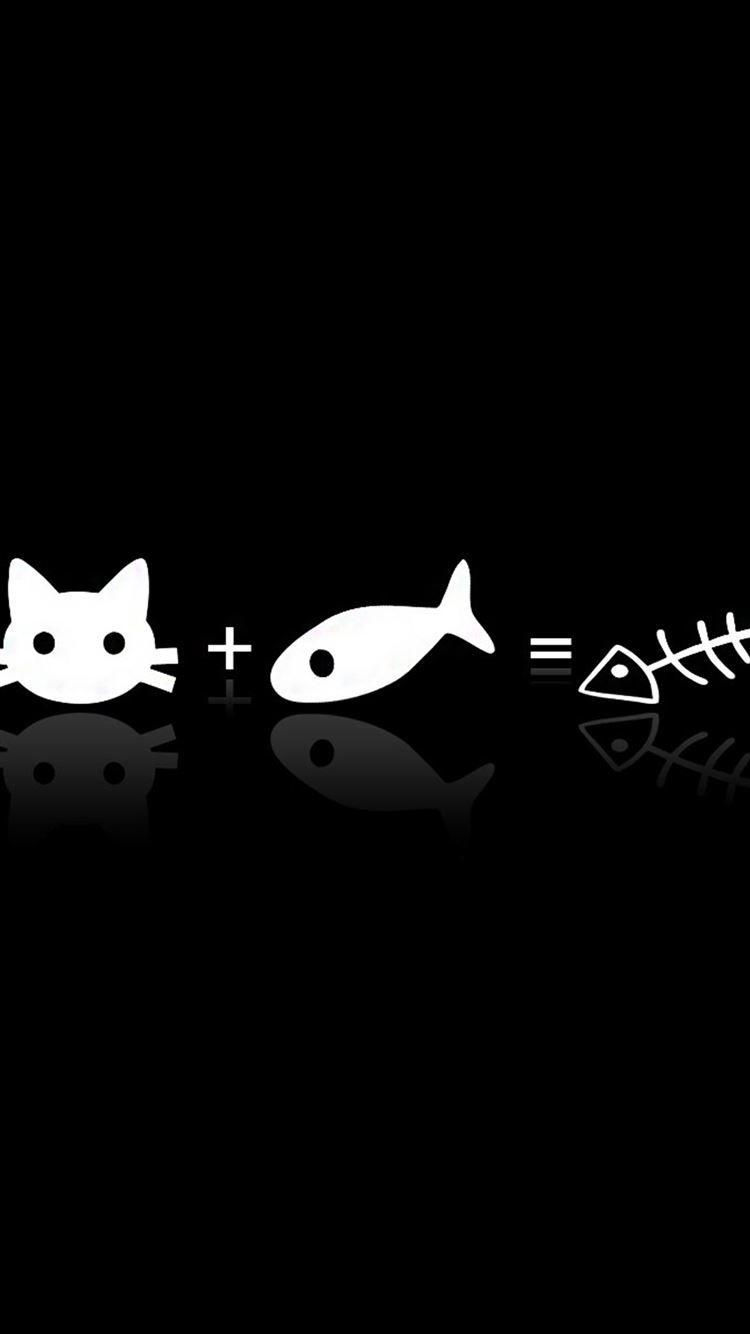 750x1334 Cat Like Fish Art iPhone 8 Wallpaper Free Download