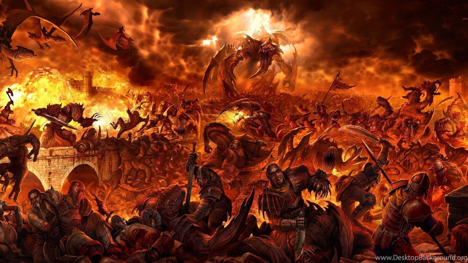 1920x1080 Human VS Dragon War HD Wallpaper Desktop Background