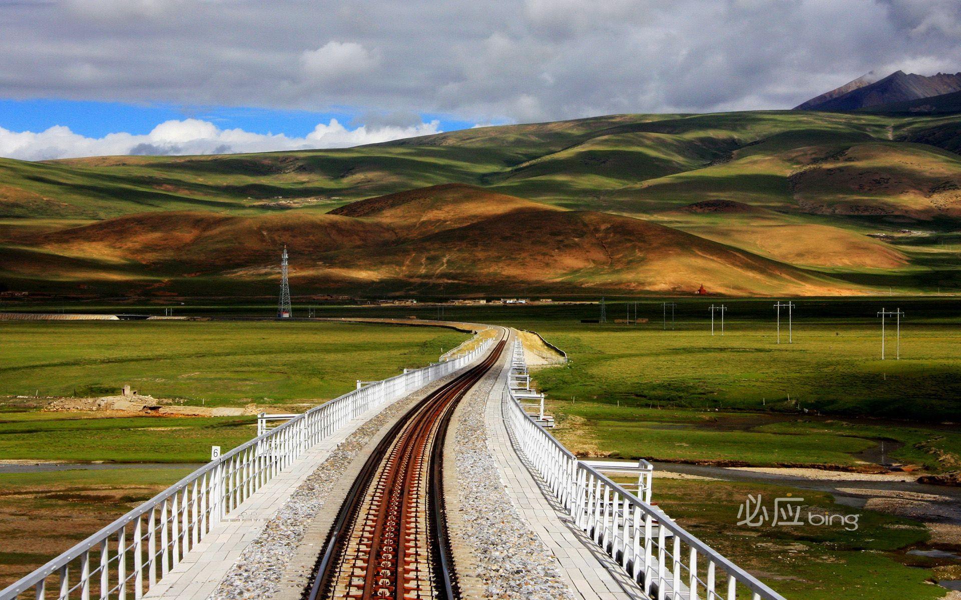 1920x1200 Bing Wallpaper. The Scenery Of Qinghai Tibetan Railway). Bing