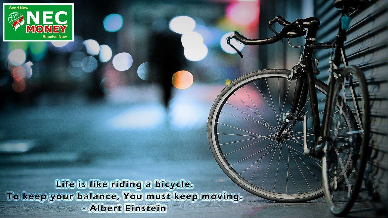 1280x720 Life is like riding a bicycle. To keep your balance, you must keep moving.. HD wallpaper for laptop, Laptop wallpaper desktop wallpaper, Bicycle wallpaper
