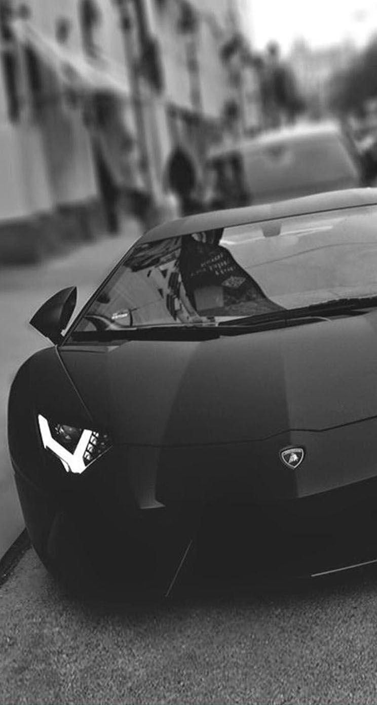 744x1392 Black Wallpaper iPhone Lamborghini HD Wallpaper