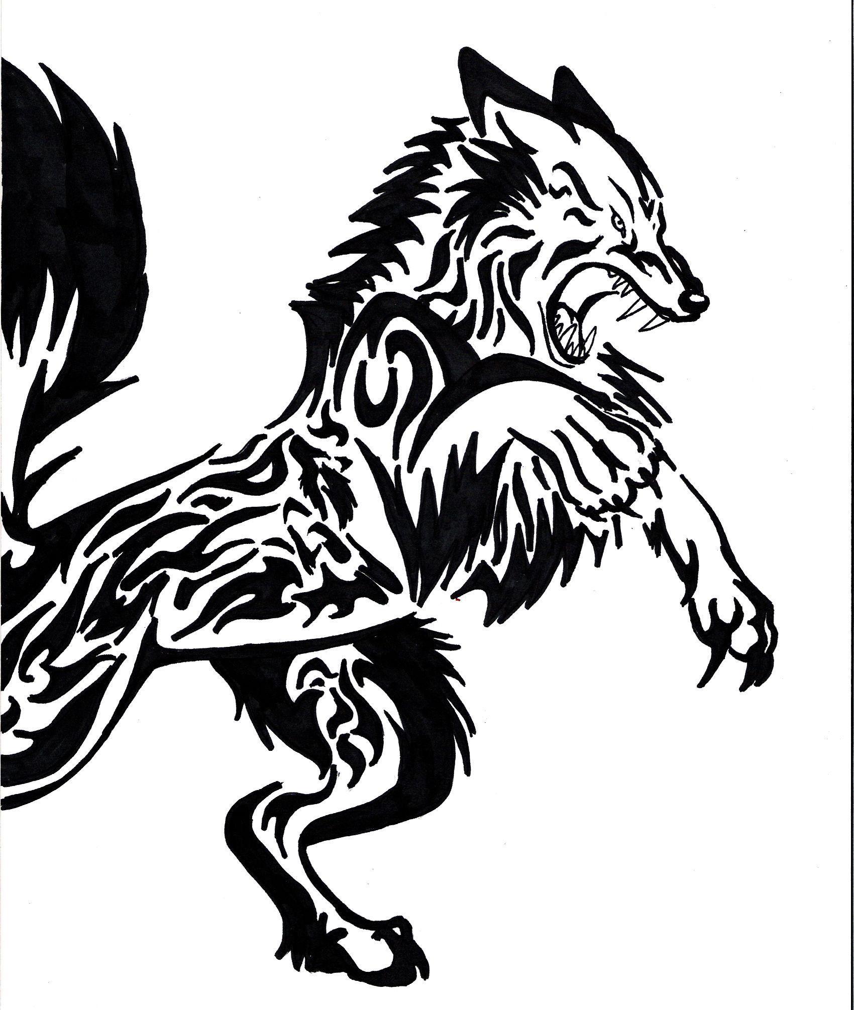 Wolf tattoo png images  PNGWing