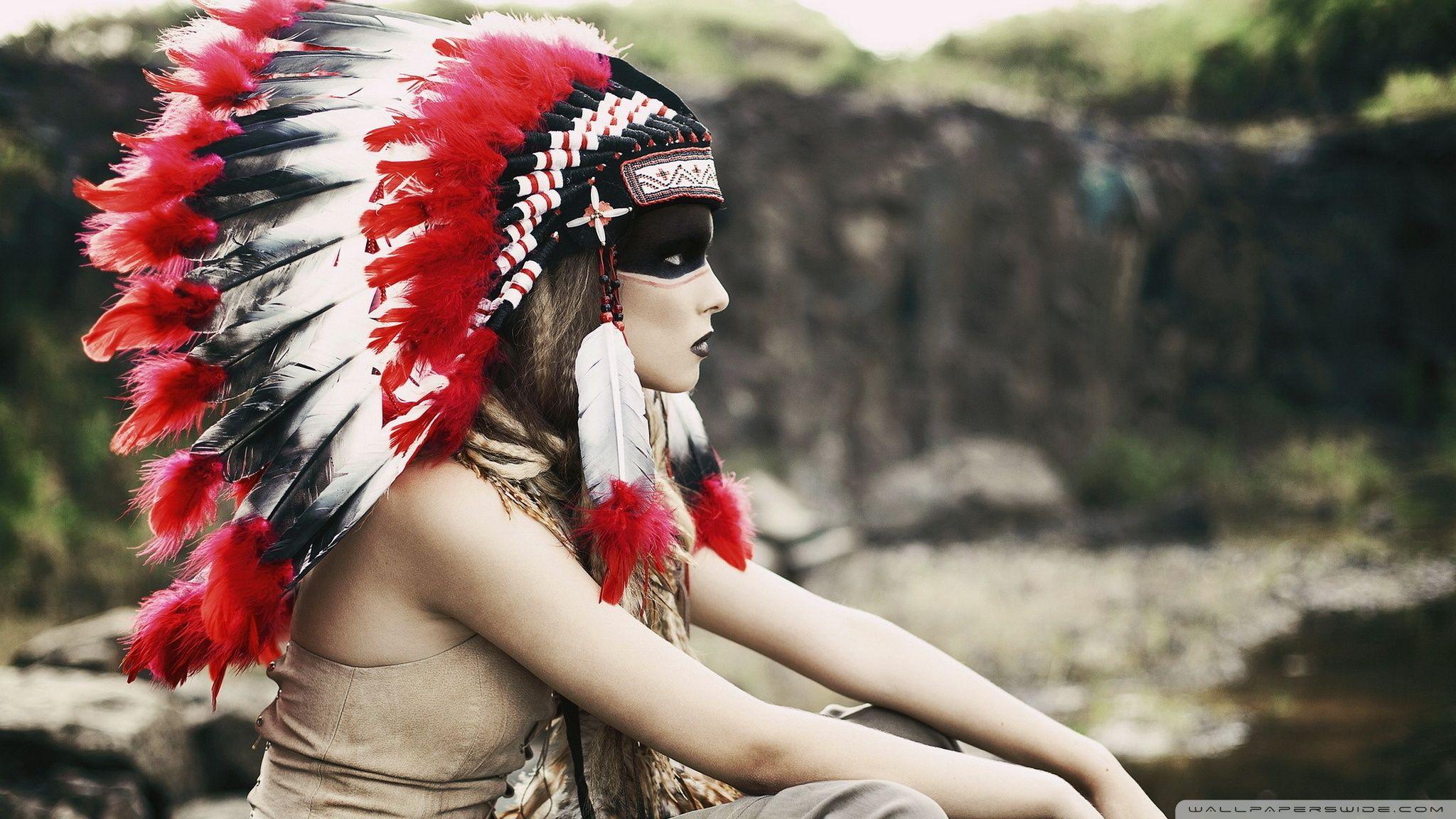 2048x1152 Native American Girl Ultra HD Desktop Background Wallpaper for 4K UHD TV : Tablet