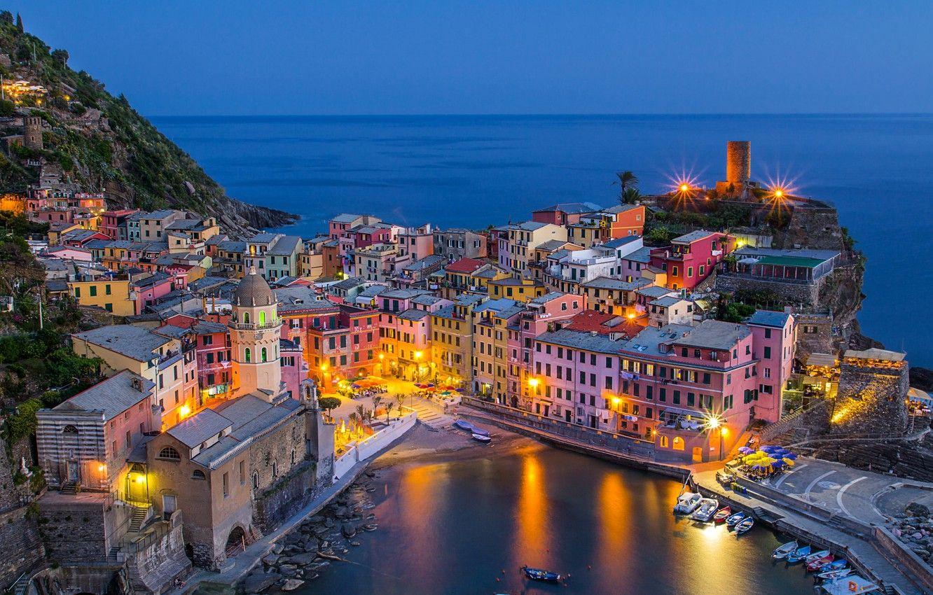 1332x850 Wallpaper sea, coast, building, Bay, boats, Italy, Italy, The Ligurian sea, Vernazza, Vernazza, Cinque Terre, Cinque Terre, Liguria, Liguria, Ligurian Sea image for desktop, section город