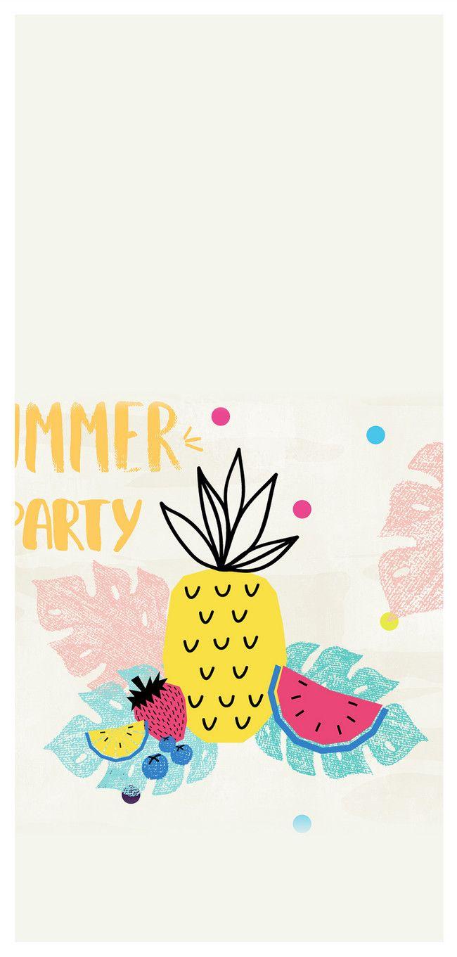 650x1361 Cartoon Pineapple Background Mobile Phone Wallpaper Background Image Free Download 400465526