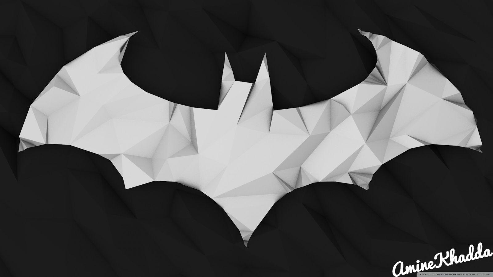 1600x900 Batman Arkham Origins Low Poly Logo Ultra HD Desktop Background Wallpaper for 4K UHD TV