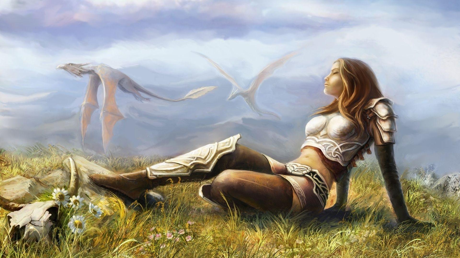 1920x1080 Fantasy art warrior armor knight dragon wallpaperx1080
