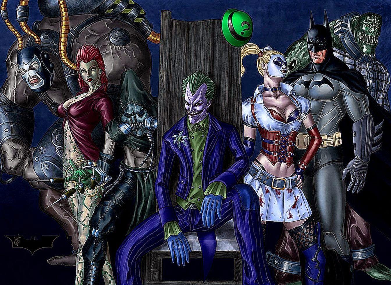 1344x979 Batman Arkham Knight 3D Animation Wallpaper Quinn And Joker Arkham Asylum HD Wallpaper