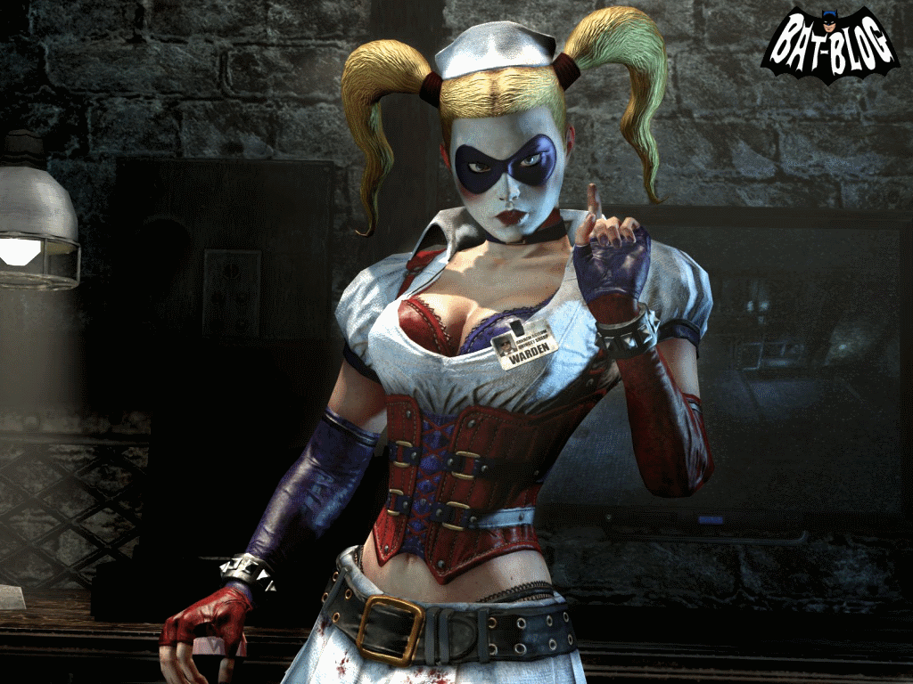 1024x768 Harley Quinn in Arkham Asylum Videogame