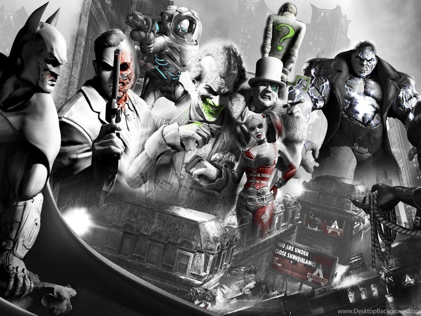1400x1050 Wallpaper Joker Harley Quinn Batman Arkham City Video Games The. Desktop Background