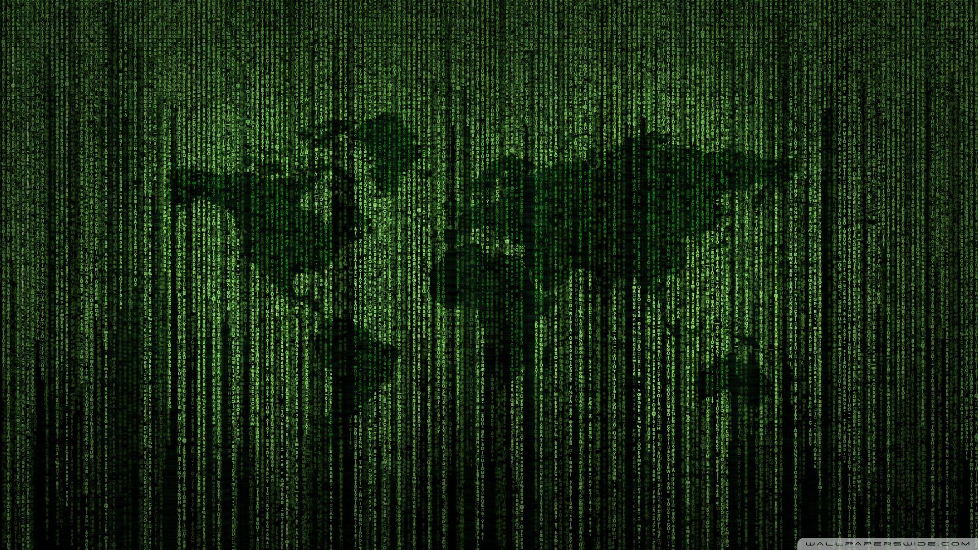 1920x1080 Green Matrix Code World Map Ultra HD Desktop Background Wallpaper for 4K UHD TV : Multi Display, Dual Monitor : Tablet