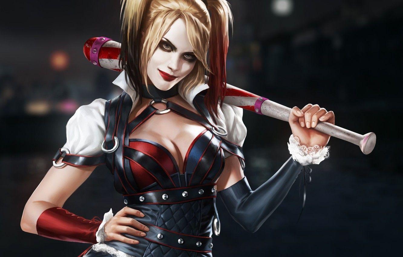 1332x850 Wallpaper Girl, Look, Bit, Harley Quinn, Harley Quinn, Warner Bros. Interactive Entertainment, Rocksteady Studios, Batman: Arkham Knight, Batman: Arkham Knight, Harley, Batman: Arkham image for desktop, section игры
