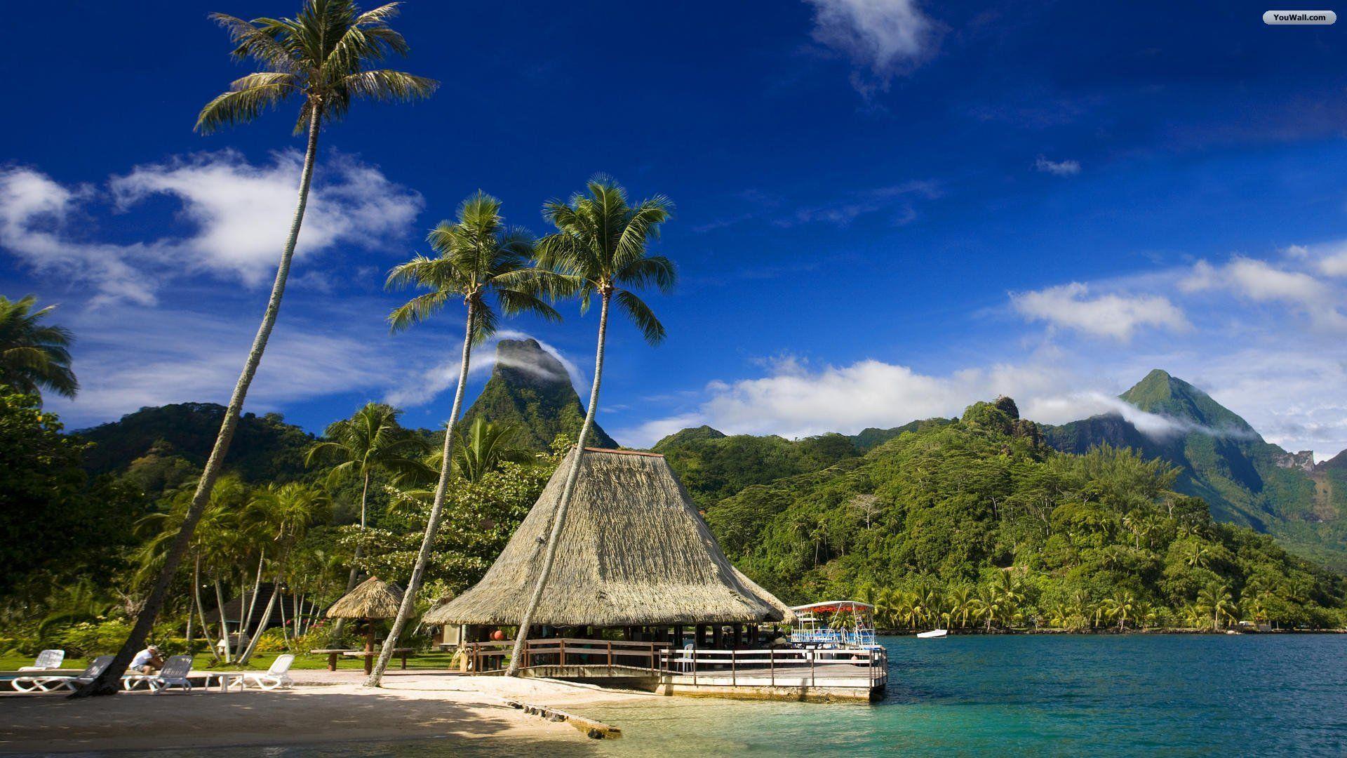 1920x1080 Tropical Island Wallpaper