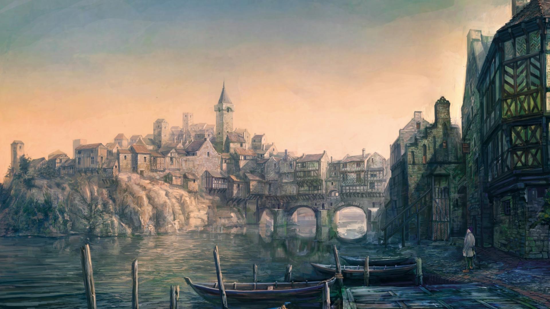 1920x1080 Artwork cities the witcher 3: wild hunt wallpaper