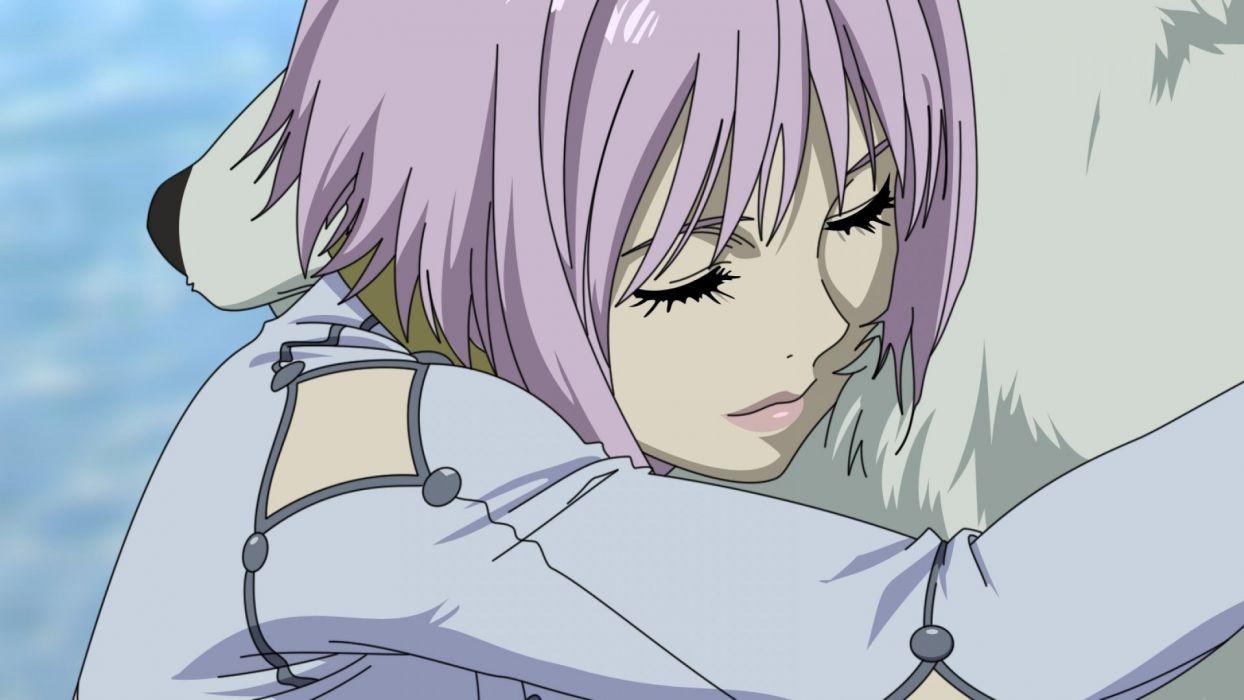 1244x700 Anime wolfs rain cheza girl hug bear wallpaperx1080