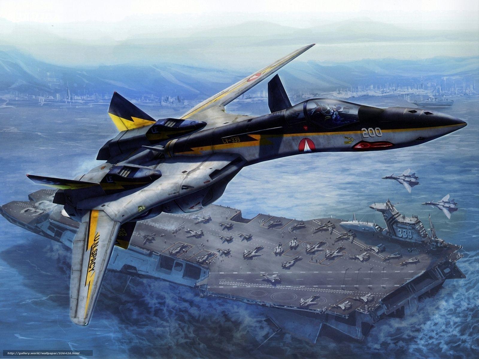 1600x1200 Download wallpaper plane, fighter, aircraft carrier, ship free desktop wallpaper in the resolution 1920x1440