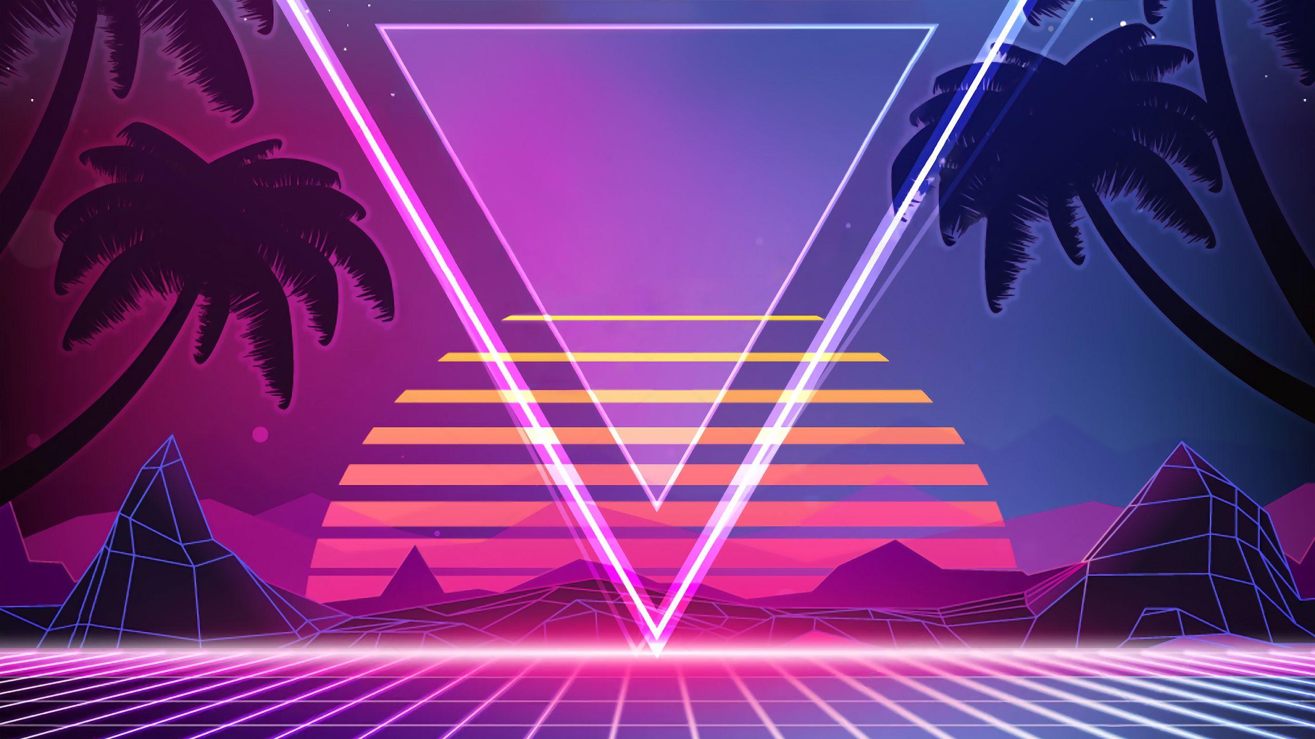 2560x1440 Triangles Of Retro World, HD Abstract, 4k Wallpaper, Image, Background, Photo and Picture