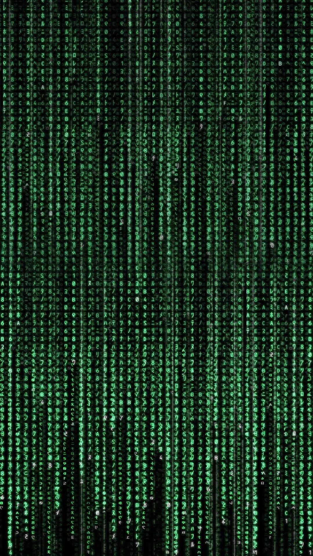 1080x1920 #The Matrix, #text, #digital art, #portrait display, #CGI, #green, #falling, #black background, #Chinese characters, wallpaper. Mocah.org HD Desktop Wallpaper