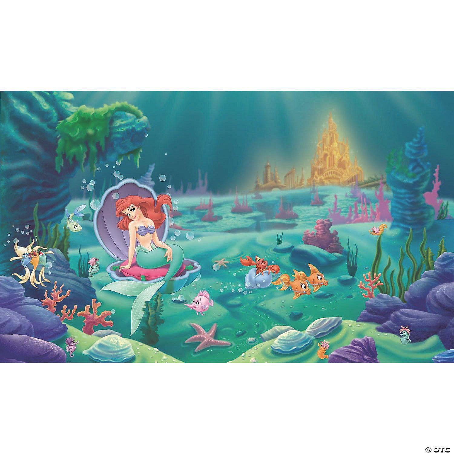 1500x1500 Disney Princess The Little Mermaid Prepasted Wallpaper Mural