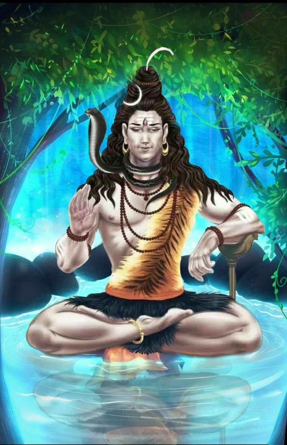 987x1526 Lord Shiva Image 3D
